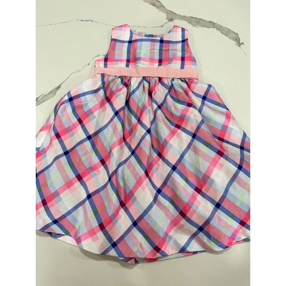 Gymboree Girls Pink Plaid Dress Size 3T Sleeveless Party‎ Holiday Cute